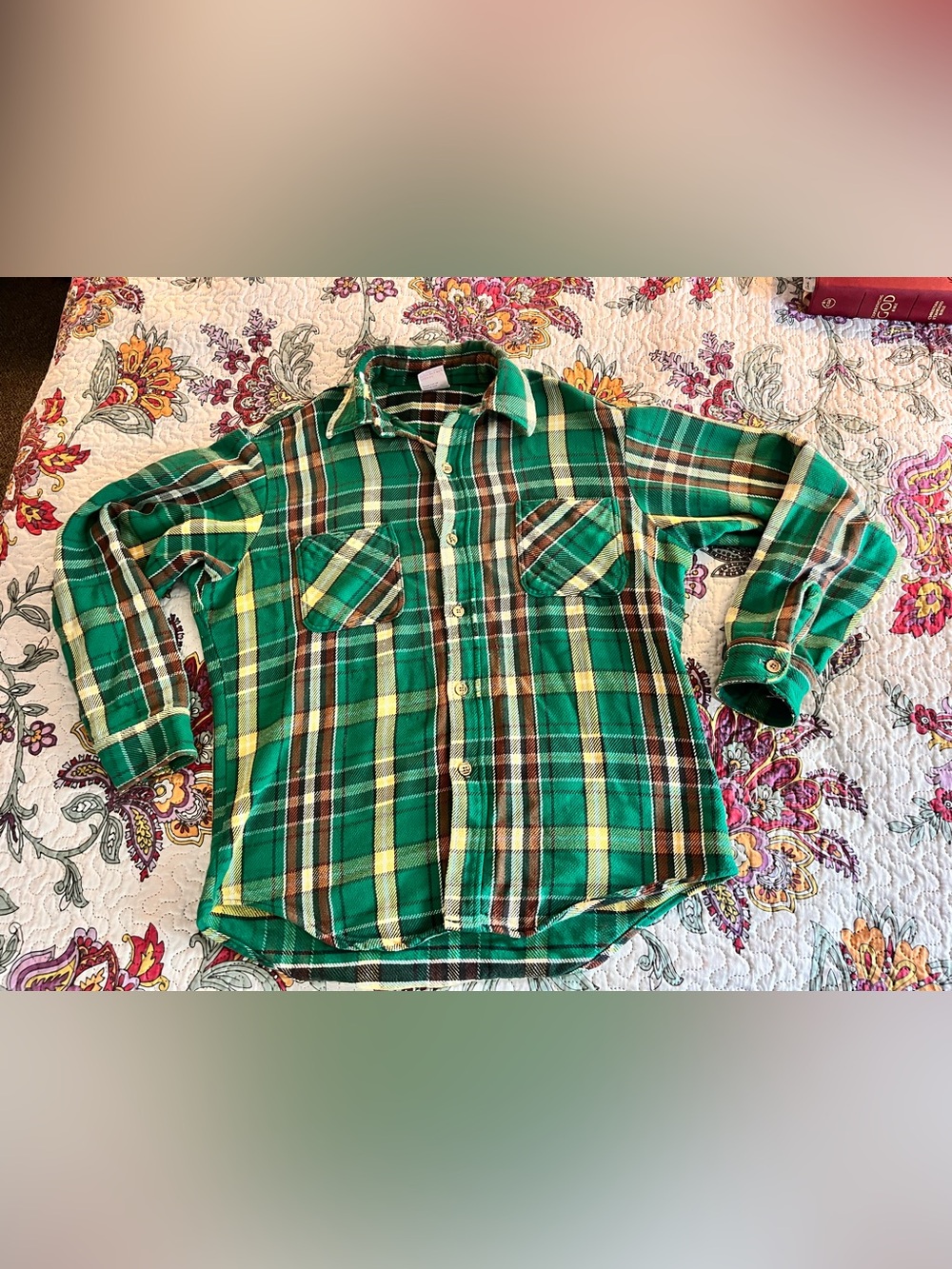 Vintage Men’s JC Penny Big Mac Flannel Plaid Tshirt Medium Workwear Lumberjack